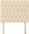 vidaXL - Hoofdborden - 2 - st - 90x7x78/88 - cm - stof - crèmekleurig