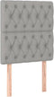 vidaXL - Hoofdborden - 2 - st - 90x7x78/88 - cm - stof - donkergrijs