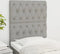 vidaXL - Hoofdborden - 2 - st - 90x7x78/88 - cm - stof - donkergrijs