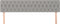 vidaXL - Hoofdborden - 2 - st - 90x7x78/88 - cm - stof - lichtgrijs