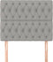 vidaXL - Hoofdborden - 2 - st - 90x7x78/88 - cm - stof - lichtgrijs