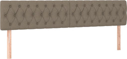 vidaXL - Hoofdborden - 2 - st - 90x7x78/88 - cm - stof - taupe