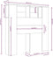vidaXL - Hoofdbordkast - 100x18,5x104,5 - cm - betongrijs