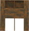 vidaXL - Hoofdbordkast - 100x18,5x104,5 - cm - gerookt - eikenkleurig