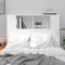vidaXL - Hoofdbordkast - 100x18,5x104,5 - cm - hoogglans - wit