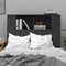 vidaXL - Hoofdbordkast - 100x18,5x104,5 - cm - zwart
