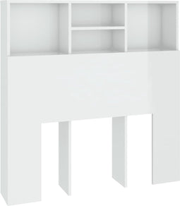 vidaXL - Hoofdbordkast - 100x19x103,5 - cm - hoogglans - wit
