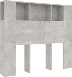 vidaXL - Hoofdbordkast - 120x18,5x102,5 - cm - betongrijs