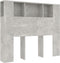 vidaXL - Hoofdbordkast - 120x18,5x102,5 - cm - betongrijs