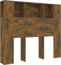 vidaXL - Hoofdbordkast - 120x18,5x102,5 - cm - gerookt - eikenkleurig