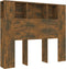 vidaXL - Hoofdbordkast - 120x18,5x102,5 - cm - gerookt - eikenkleurig
