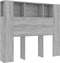 vidaXL - Hoofdbordkast - 120x18,5x102,5 - cm - grijs - sonoma - eikenkleurig