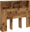 vidaXL - Hoofdbordkast - 120x19x103,5 - cm - bewerkt - hout - oud - houtkleurig