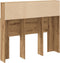 vidaXL - Hoofdbordkast - 120x19x103,5 - cm - bewerkt - hout - artisanaal - eiken