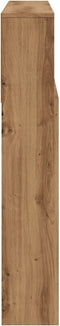 vidaXL - Hoofdbordkast - 120x19x103,5 - cm - bewerkt - hout - artisanaal - eiken