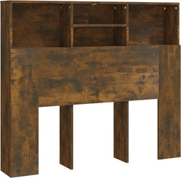 vidaXL - Hoofdbordkast - 120x19x103,5 - cm - gerookt - eikenkleurig