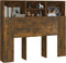 vidaXL - Hoofdbordkast - 120x19x103,5 - cm - gerookt - eikenkleurig