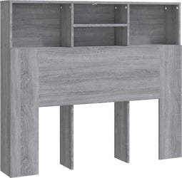 vidaXL - Hoofdbordkast - 120x19x103,5 - cm - grijs - sonoma - eikenkleurig