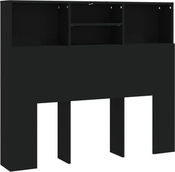vidaXL - Hoofdbordkast - 120x19x103,5 - cm - zwart