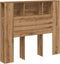vidaXL - Hoofdbordkast - 120x19x104,5cm - bewerkt - hout - artisanaal - eikenkleur