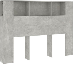 vidaXL - Hoofdbordkast - 140x18,5x104,5 - cm - betongrijs