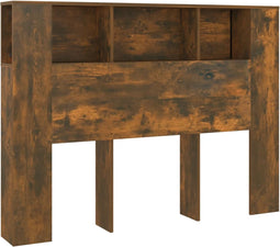 vidaXL - Hoofdbordkast - 140x18,5x104,5 - cm - gerookt - eikenkleurig