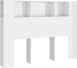 vidaXL - Hoofdbordkast - 140x18,5x104,5 - cm - hoogglans - wit