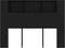 vidaXL - Hoofdbordkast - 140x18,5x104,5 - cm - zwart