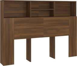 vidaXL - Hoofdbordkast - 140x19x103,5 - cm - bruin - eikenkleur