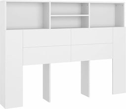 vidaXL - Hoofdbordkast - 140x19x103,5 - cm - wit