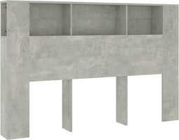 vidaXL - Hoofdbordkast - 160x18,5x104,5 - cm - betongrijs