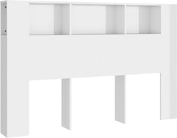 vidaXL - Hoofdbordkast - 160x18,5x104,5 - cm - hoogglans - wit