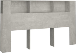 vidaXL - Hoofdbordkast - 180x18,5x104,5 - cm - betongrijs