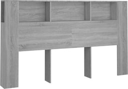 vidaXL - Hoofdbordkast - 180x18,5x104,5 - cm - grijs - sonoma - eikenkleurig