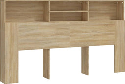 vidaXL - Hoofdbordkast - 180x19x103,5 - cm - sonoma - eikenkleurig