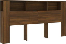 vidaXL - Hoofdbordkast - 200x18,5x104,5 - cm - bruin - eikenkleur