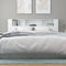 vidaXL - Hoofdbordkast - 200x18,5x104,5 - cm - hoogglans - wit