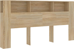 vidaXL - Hoofdbordkast - 200x18,5x104,5 - cm - sonoma - eikenkleurig