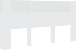 vidaXL - Hoofdbordkast - 200x18,5x104,5 - cm - wit