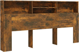 vidaXL - Hoofdbordkast - 200x19x103,5 - cm - gerookt - eikenkleurig