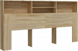 vidaXL - Hoofdbordkast - 200x19x103,5 - cm - sonoma - eikenkleurig