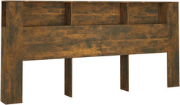 vidaXL - Hoofdbordkast - 220x18,5x104,5 - cm - gerookt - eikenkleurig