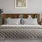 vidaXL - Hoofdbordkast - 220x18,5x104,5 - cm - gerookt - eikenkleurig