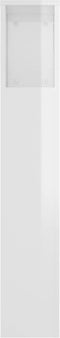 vidaXL - Hoofdbordkast - 220x18,5x104,5 - cm - hoogglans - wit