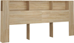 vidaXL - Hoofdbordkast - 220x18,5x104,5 - cm - sonoma - eikenkleurig
