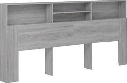 vidaXL - Hoofdbordkast - 220x19x103,5 - cm - grijs - sonoma - eikenkleurig