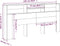 vidaXL - Hoofdbordkast - 220x19x103,5 - cm - hoogglans - wit