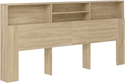 vidaXL - Hoofdbordkast - 220x19x103,5 - cm - sonoma - eikenkleurig
