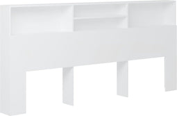 vidaXL - Hoofdbordkast - 220x19x103,5 - cm - wit
