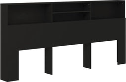 vidaXL - Hoofdbordkast - 220x19x103,5 - cm - zwart